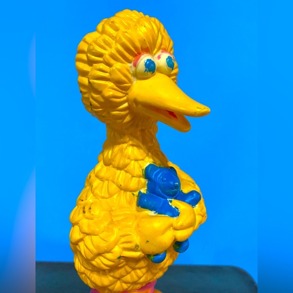 SESAME STREET 1990’s BIG BIRD JIM HENSON MUPPET HARD PLASTIC FIGURE HAND PAINTED - Picture 11 of 15